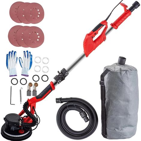 Ponceuse à placoplâtre 850 W – Vitesse variable 800-1750 tr/min – Pliable – Poignée télescopique – Usage professionnel (1/5)