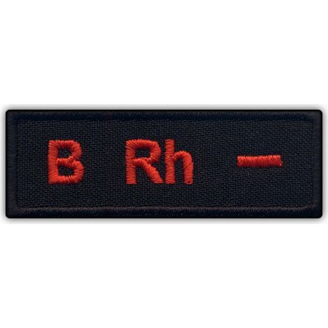 Patchion Blutgruppe B Rh - - Selbstklebende Rückseite - Gestickter Aufnäher/Abzeichen/Emblem