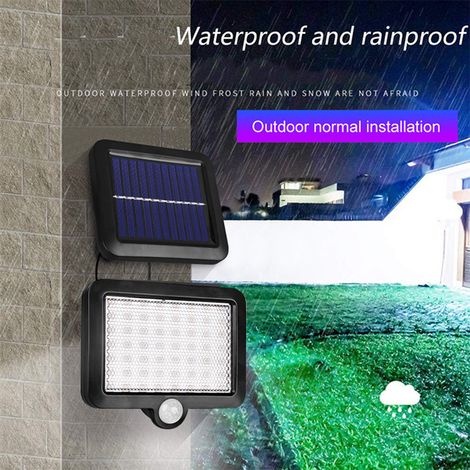 Applique murale solaire à induction 56 LED séparée pour éclairage intérieur et extérieur de garage