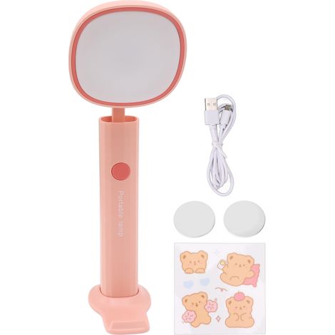 Veilleuse bureau portable – forme lampe poche – ABS – forte absorption magnétique – pliable – gradation continue – étude – rouge