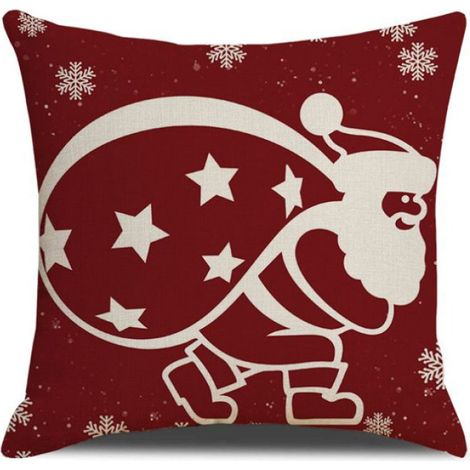 Housse De Coussin - Noel - 45x45 Cm - Pour Canape Salon Chambre A Coucher - Lot De 4 (1/5)