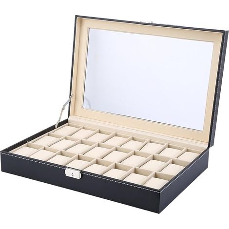 Boîte de Rangement pour Montres 24 Emplacements (1/5)