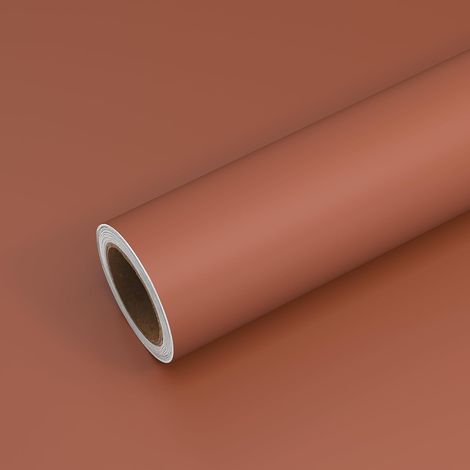 Papier Peint Orange Brûlé Vintage Papier Adhesif pour Meuble Papiers Peints Adhesif Mural Salon Épaissir Stickers Meubles Deco Chambre Papiers Peints Cuisine Lavable Salle de Bain 40cm×300cm (1/5)