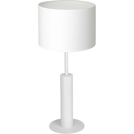 Lampe de table blanche métal abat-jour 58cm E27 Luminex