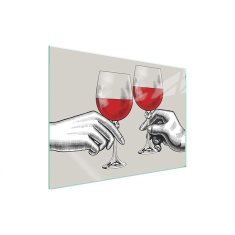 PLACA PROTECTORA DE VIDRIO PARA ESTUFA 70x52 VINO (1/5)