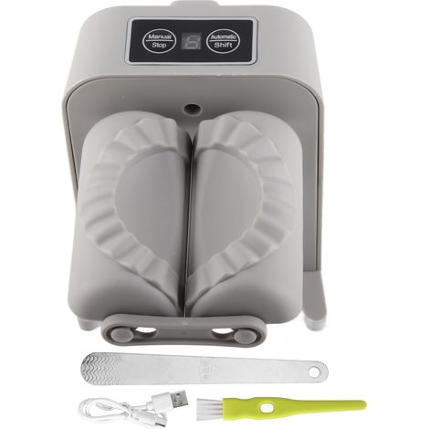 Machine à Boulettes Automatique, Moule à Ravioli Électrique avec Accessoires, Appareil à Dumplings Facile d'Utilisation, Outil Culinaire Gris pour Maison (1/5)