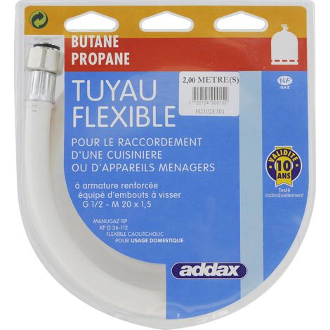 Flexible de gas butano propano 2m - Addax