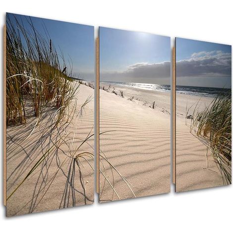 Quadro deco panel 3 parti, Dune della spiaggia - 120x80 (1/5)