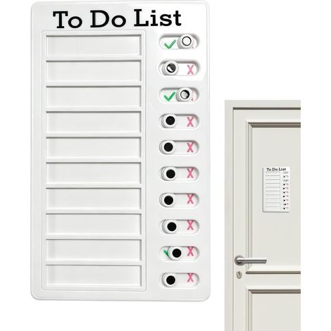 Planning des Tâches pour Tableau Mémo Coulissant Réutilisable Détachable Panneau à checklist des tâches Pour la planification des tâches et l'organisation à la maison, à l'école et en (1/5)