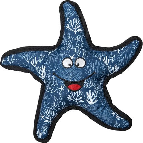 Jouet étoile de mer pour Chien et Chat, Design coloré, Durable et Non Toxique, idéal pour Le Jeu intérieur et extérieur, Facile à Laver, 27x26 cm, Bleu