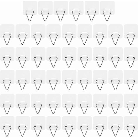 50 supports d'assiettes verticaux invisibles et multi-usages-2.5X2.5CM-White 50 (1/3)