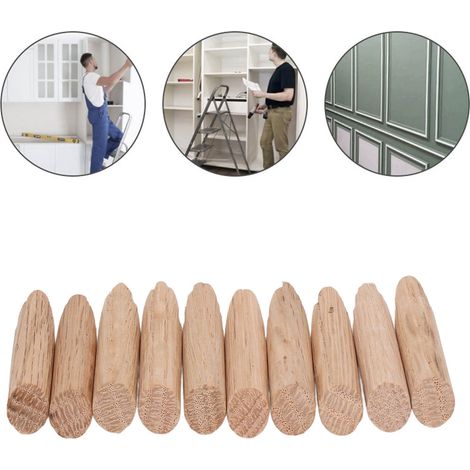 50 pièces bouchons de trous de poche 9,5mm en chêne pour assemblage bois - kit accessoire cheville