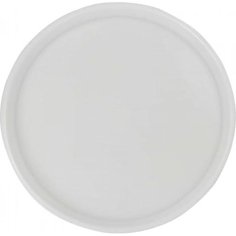 Plateau de pot de fleurs en céramique blanc de 25 cm de diamètre extérieur adapté aux bacs à fleurs d'intérieur et d'extérieur, 1 pièce (1/5)