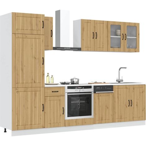 8-tlg. Küchenschrank-Set Kalmar Artisan-Eiche Holzwerkstoff