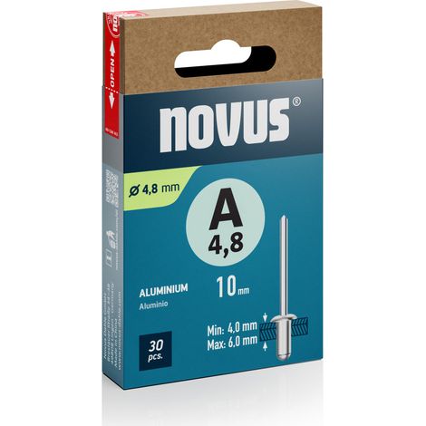 Novus Blindnieten Typ A 5 x 10 mm Aluminium 30 Stück Blindnietzange