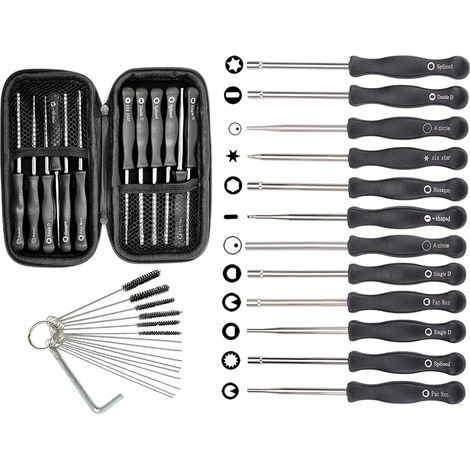 Herramientas de ajuste del carburador y estuche de transporte para motores pequeños de 2 tiempos de motosierras Poulan, Husqvarna, STIHL y Echo Trimmer. (1/5)