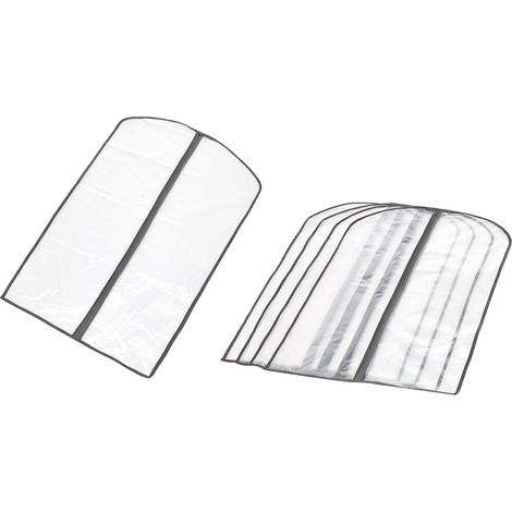 Juego de 5 fundas para ropa de PEVA con cremallera