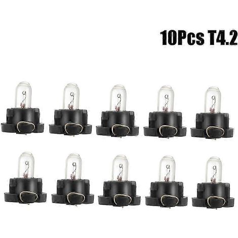 Lot de 5 ou 10 ampoules LED T3/T42 pour éclairage intérieur de voiture, témoin de préchauffage automatique, 12 V, 4300 K, jaune, ampoules halogènes. (1/5)