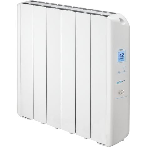 Radiateur électrique à inertie fluide 1000W FARHO Eco Green Ultra 06 Eléments Blanc Programmable Basse Consommation Garantie 20 ans (1/5)