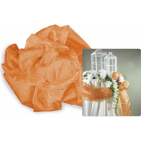 Teli in organza arancione, Mt 3 x 1,45 H