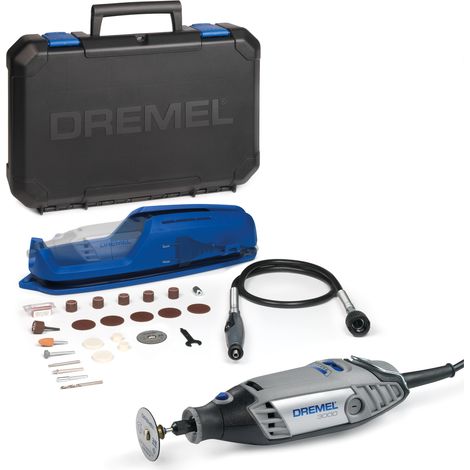 Outil multifonction Dremel 3000 130W, set avec 1 accessoire, 25 accessoires, vitesse variable 10 000-33 000 tr/min pour couper, meuler, graver, polir, affûter, nettoyer, sculpter