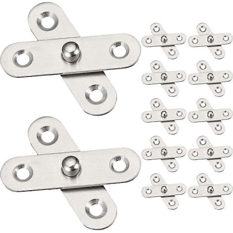 Lot de 12 charnières de porte pivotantes en acier inoxydable, charnières de haut en bas, charnières invisibles pour meubles-5.60X1.50X0.20CM (1/3)