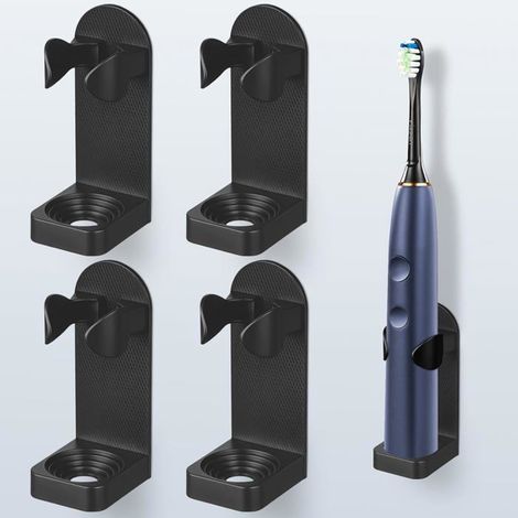 Support Mural Brosse A Dent Electrique,4Pcs Porte Brosse À Dents Electrique Lot,Installation Sans Perçage,Adhésif Puissant,C[CA171] (1/5)