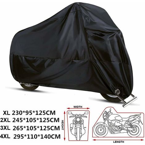 ZVD Housse de moto résistante à l'hiver, bâche de moto 210D housses de protection en tissu épais, 3XL-Fei Yu (1/4)