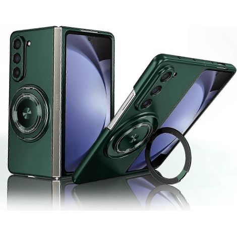 Magnetische Hülle für Galaxy Z Fold 6, ultradünne, stoßfeste PC-Hülle mit drehbarem Ringständer, MagSafe-kompatibel (1/5)