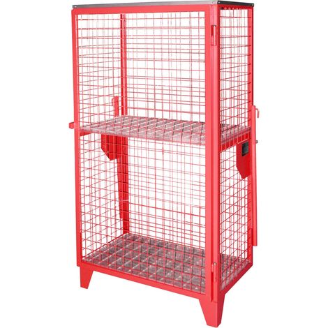 Bauer Gasflaschen-Depot GFD-R 4, Feuerrot, 1 Tür, Drahtgitter für 4x 11 kg-Gasflaschen