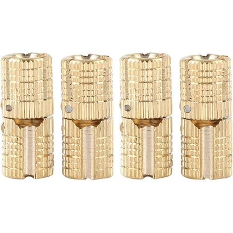 4 pièces/paquet Laiton Caché - Baril Charnière Invisible En Cuivre Caché Charnières de Meubles pour DIY Porte en Bois Boîtes Cadeaux Boîte à Bijoux Main Artisanat Or Angle d'ouverture 180 °,M10 (1/5)