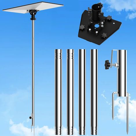 Support au Sol Standard Gen3/4/4X Adaptateur en aluminium, poteau en acier inoxydable, angle réglable, compatible avec les paraboles standard Gen3/4/4X (1/5)