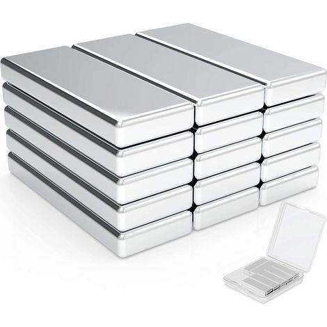 Seltenerdmagnete, 25 Stück rechteckige Magnete, rechteckige Neodym-Magnete, Kühlschrank, Kellergebäude – 30 x 10 x 3 mm