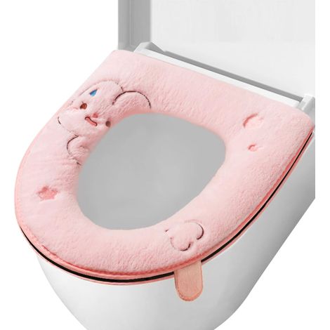 Dickere Toilettensitzbezüge, Toilettenkissen mit Griff und Reißverschluss, waschbar und mit allen Sitzen kompatibel (Kaninchen) (1/5)