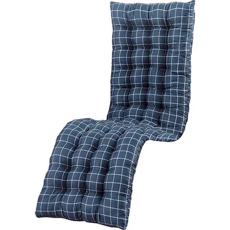 Coussin Chaise Longue Jardin - 1 Pièce - Tissu Résistant - Antidérapant Avec Sangle - Extérieur Terrasse Plage - Taille Variable (1/5)