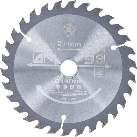 Lame de Scie Circulaire Métal Dur 140 x 20 x 2,3 mm - 30 Dents - Précision et Durabilité - D-Work