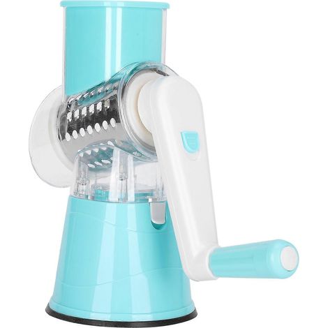 Coupe-légumes multifonctionnel, râpe manuelle, hachoir, accessoires de cuisine bleus (1/4)