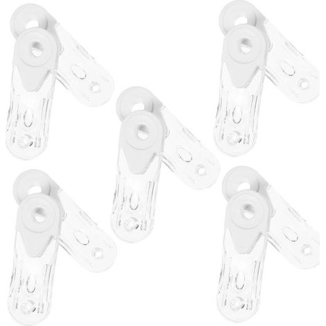 Handle Store Vertikal – Set mit 8 robusten, transparenten Kunststoff-Gardinenzubehörteilen zur Fensterdekoration (1/2)