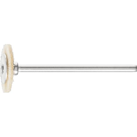 PFERD TOOLS Miniatur- Rundbürste RBU Ø16x2 mm Schaft-Ø2,34 mm weiße Schweineborste 10 Stk