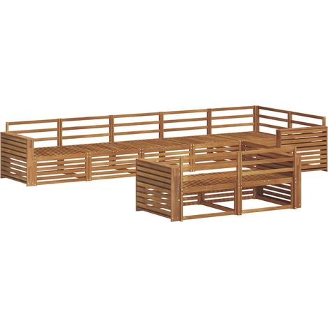 Outdoor-Sofagarnitur 8 Stk. Natur Massivholz Akazie vidaXL (1/5)
