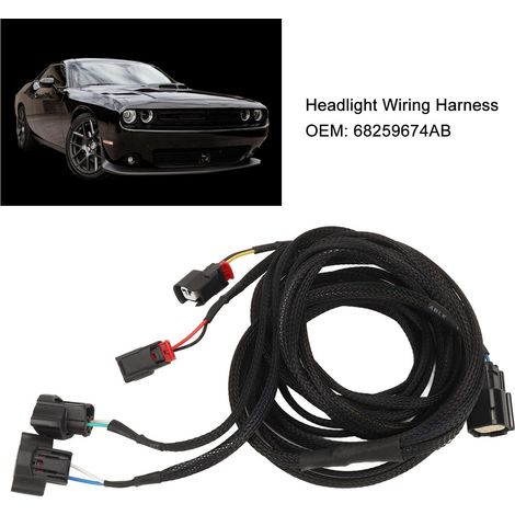 Scheinwerferkabelbaum 68259674AB Dodge Challenger 2015-2022, hochtemperaturbeständiges ABS (1/5)