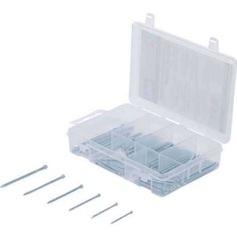 ASSORTIMENT D'AIGUILLES DE PLINTHE/PANNEAU 100 PIÈCES BGS DIY 88178 (1/3)