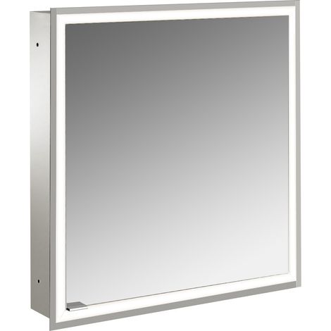 emco prime Armario con espejo iluminado, 600 mm, 1 puerta, tope