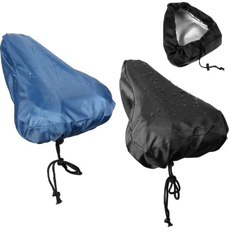 2 pièces : Housse de pluie imperméable pour selle de vélo avec cordon, coussin anti-poussière pour selle de vélo de montagne, couleur bleu marine — accessoires de pluie pour hommes et femmes. (1/4)