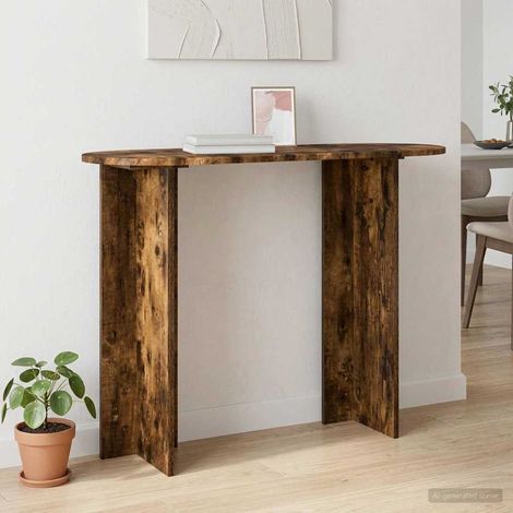 vidaXL Tavolo consolle Rovere Fumo 100 x 39,5 x 75 cm