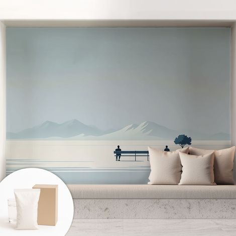 Papier peint avec colle pour décoration moderne de salon chambre à coucher cuisine et bureau Facile Paysage minimaliste 208x146 cm (1/5)