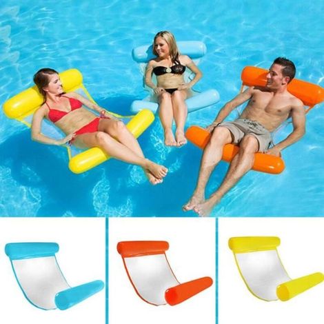 Bardusch - Hamac Gonflable d\'eau, Hamac Flottant Lit Gonflable Plage Pliant Portable (1/4)