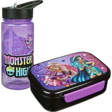 Monster High Frühstücksset – Brotdose & Wasserflasche für Kindergarten und Schule (1/4)