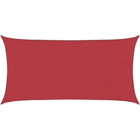 vidaXL Toldo de vela rojo HDPE 160 g/m² 2x3,5 m (1/2)