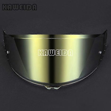 Visière de casque SHOEI RF1400 NXR2 CWR-F2 CWR-F2R Z8 X15 X-Fifteen X-SPR Pro avec protection solaire et UV, coloris Revo Gold. (1/4)